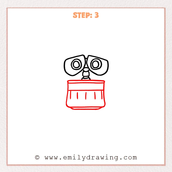 how to draw a wall e - Step 3